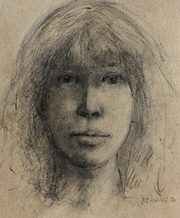 Ritratto di Carla (matita, 1970)