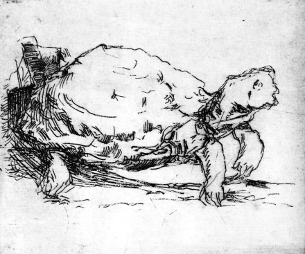 Tartaruga (acquaforte, 1950, cm 10,7 x 9)