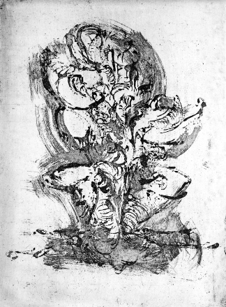 Fiore (acquatinta, 1960, cm 18 x 24,2)