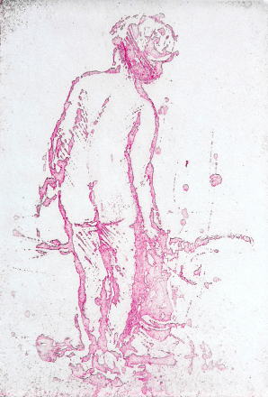 Nudo (acquaforte, 1964, cm 11 x 16)