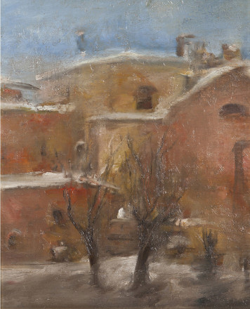 Prima neve (olio su tavola, 1950)