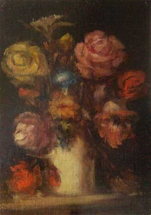 Fiori (olio su tavola, 1954)